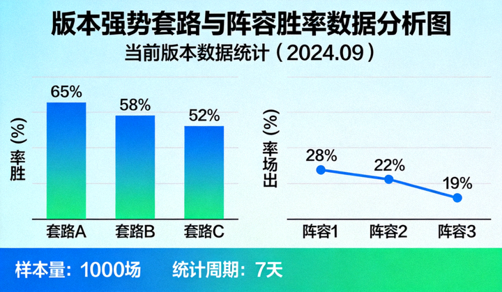版本强势套路与阵容胜率数据分析图