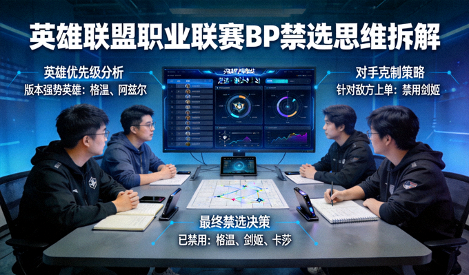 英雄联盟职业联赛BP禁选思维拆解现场画面